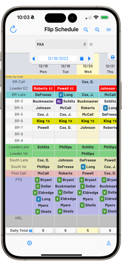 Schedules are mobile-friendly and easy to use.